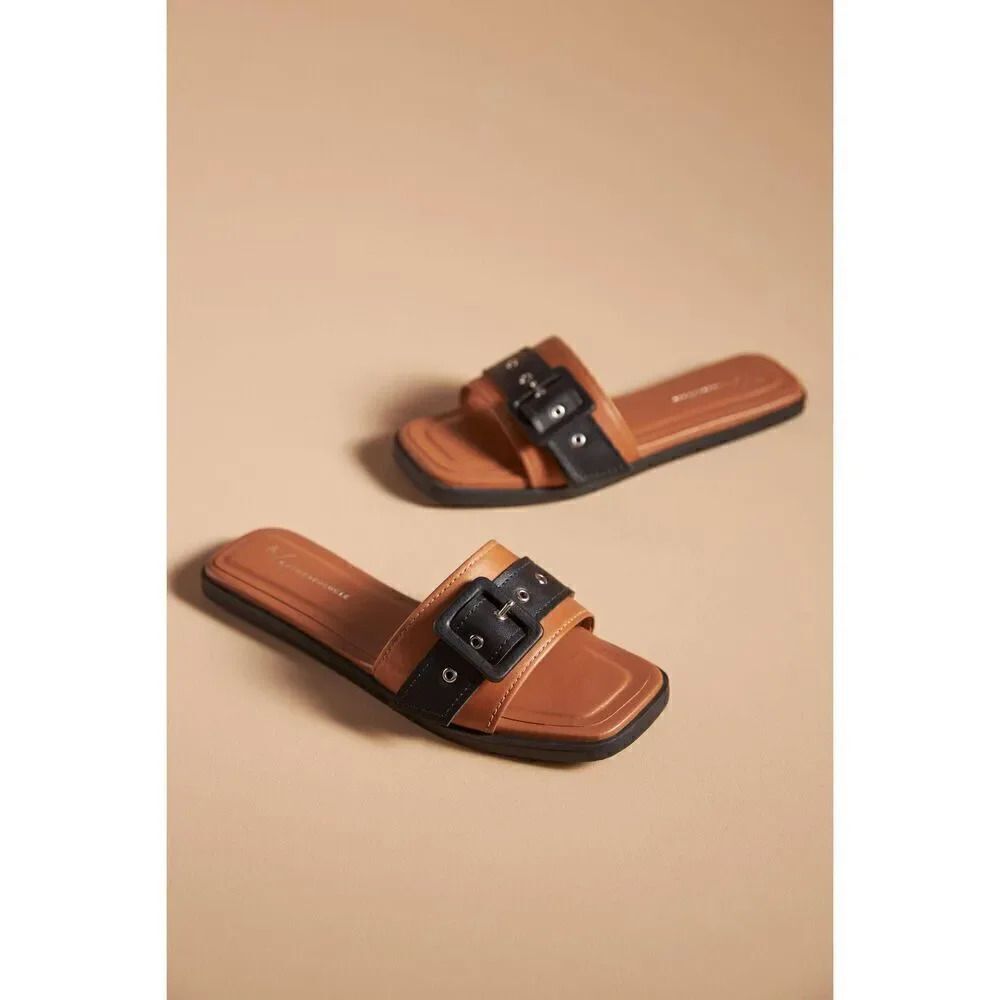 By Anthropologie Buckle Slide Sandals 40 NWOB